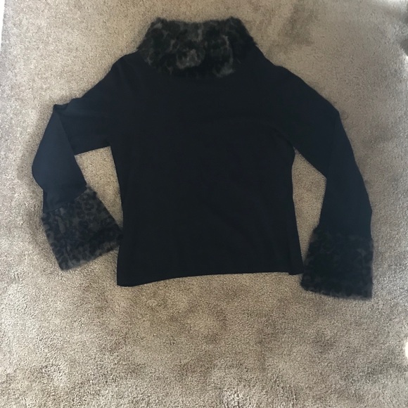 INC | Leopard Detail Sweater - Picture 2 of 3